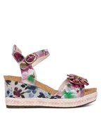 Sandały damskie - Laura Vita Sandały Facyo 75 Fioletowy - miniaturka - grafika 1