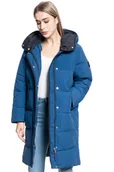 Kurtki damskie - Kurtka Damska Lee Long Puffer Oil Blue L56Wvdmo-S - miniaturka - grafika 1