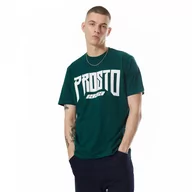 Koszulki sportowe męskie - Męski t-shirt z nadrukiem Prosto Triz - zielony - PROSTO - miniaturka - grafika 1