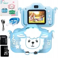 Aparaty Cyfrowe - ZeeTech Aparat Dla Dzieci Kamera Owca niebieska 40Mpx + Karta 32Gb - miniaturka - grafika 1