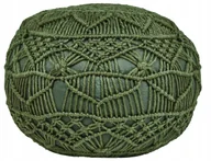 Fotele i krzesła ogrodowe - Beliani Puf ogrodowy ⌀ 40 zielony AADHI - miniaturka - grafika 1