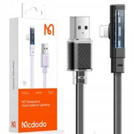 Kable USB - KABEL DO IPHONE, KĄTOWY, MOCNY, SUPER SZYBKI, MCDODO, 100W, 1.2M, CZARNY - miniaturka - grafika 1