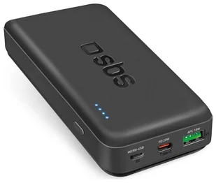 SBS TTBB20000PD20K 20000 mAh 20W PD USB-C, USB-A, Micro-USB - czarny - Powerbanki - miniaturka - grafika 1