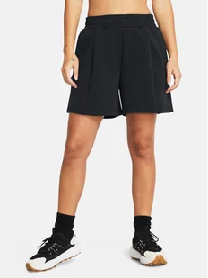 Under Armour Szorty sportowe Unstoppable Flc Pltd Short 1382764-001 Czarny Loose Fit - Spodenki damskie - miniaturka - grafika 1
