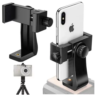 Uchwyt adapter na telefon do statywu selfie stick 1/4 Obrotowy 360 uniwersalny Alogy czarny - Selfie stick - miniaturka - grafika 15