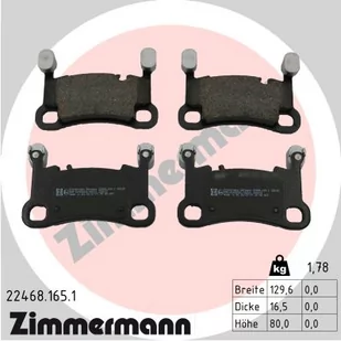Klocki hamulcowe ZIMMERMANN 22468.165.1 9Y0698451P PORSCHE CAYENNE 17- tył - Klocki hamulcowe - miniaturka - grafika 1