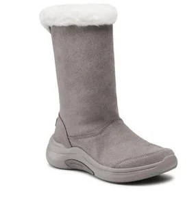Buty kozaki damskie Skechers On The Go Midtown zamszowe beżowe 36 EU - Kozaki damskie - miniaturka - grafika 1