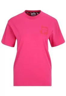 Bluzki damskie - FILA Damska bluzka BOSAU Regular Graphic T-Shirt, Pink Yarrow, S, różowy, S - grafika 1
