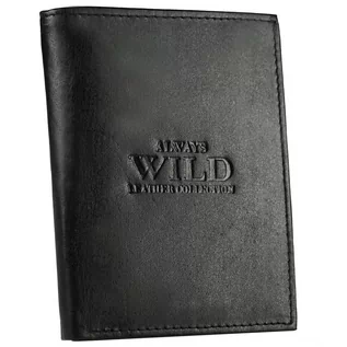 Portfele - Skórzany pionowy portfel bez zapięcia — Always Wild - grafika 1