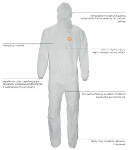 Kombinezon WorkShield Pro 400 typ 5-B, Typ 6-B - rozmiar XXL - Odzież robocza - miniaturka - grafika 1