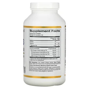 California Gold Nutrition Omega-3 Premium Fish Oil 180 EPA / 120 DHA, 240 kaps. - Suplementy naturalne - miniaturka - grafika 2