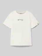 Koszulki dla chłopców - T-shirt z nadrukiem z logo - miniaturka - grafika 1