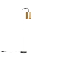 Lampy stojące - QAZQA Inteligentna lampa podłogowa czarna ze złotem z WiFi A60 - Lofty - miniaturka - grafika 1
