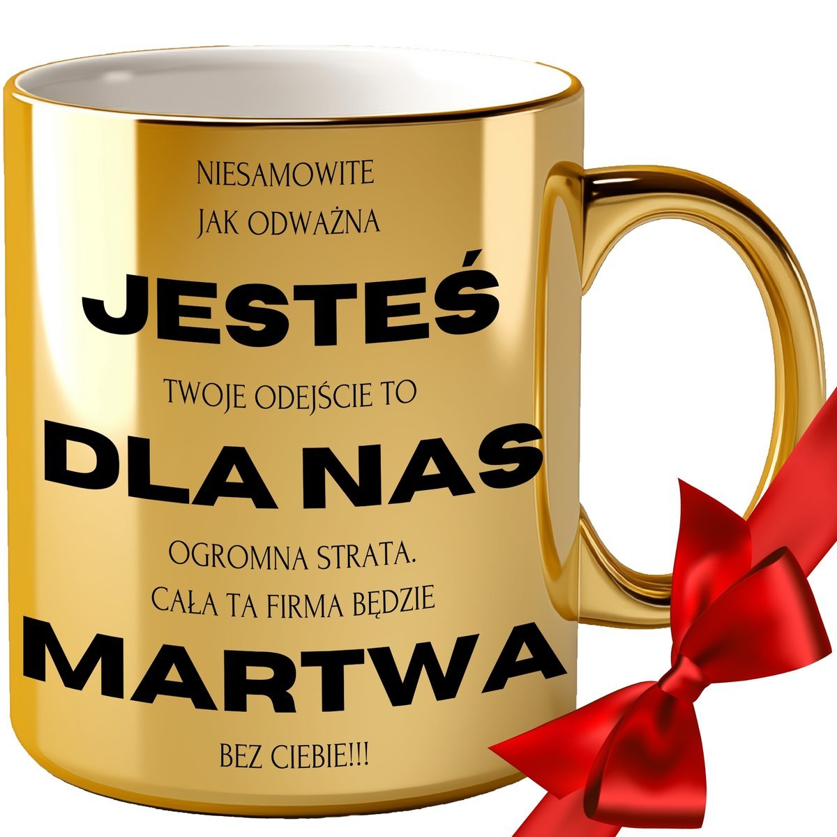 KUBEK NA POŻEGNANIE KOLEŻANKI KOLEGI Z PRACY MARTWA ŚMIESZNY NADRUK NAPIS