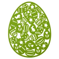 Obrusy i serwetki - Podkładka filc JAJO 27 x 35 cm zielona - miniaturka - grafika 1