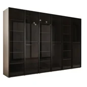 Szafy - Szafa : Beż piaskowy / Szkło Antisol, 300 x 200 x 51 cm - miniaturka - grafika 1