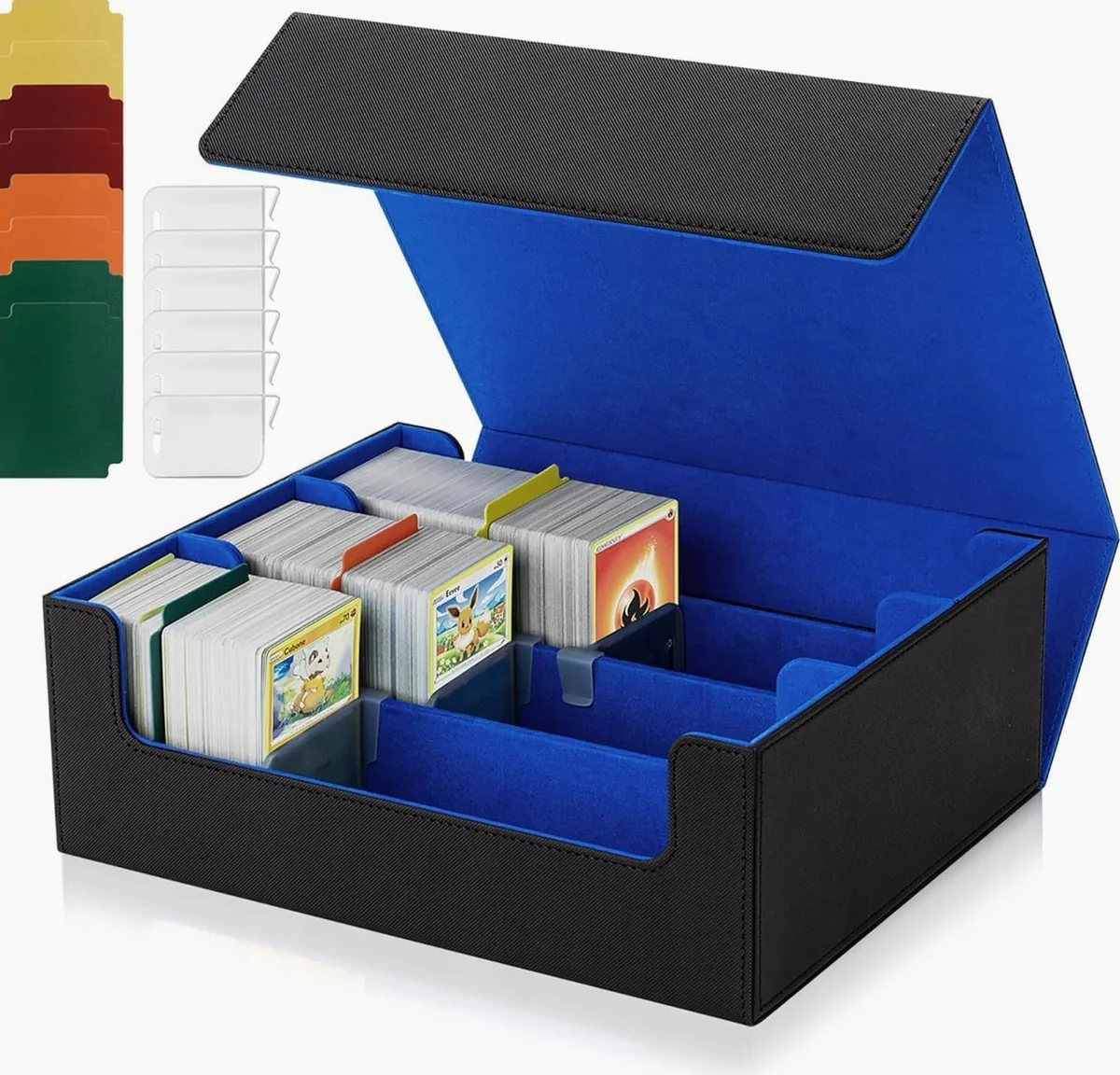 PUDEŁKO NA KARTY 1800 SZTUK ETUI ORGANIZER SKÓRZANE MAGNETYCZNE