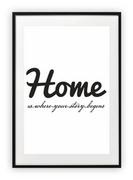 Plakaty - Plakat A3 30x42 cm Home napis WZORY - miniaturka - grafika 1