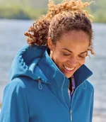 Kurtki damskie - Kurtka softshell z podszewką z polaru Kobieta Atlas For Men - Kolor : Niebieski - Rozmiar : 36/38 - miniaturka - grafika 1