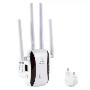 Wzmacniacz sygnału WIFI Repeater LAN 300Mbps 2 anteny +2 dekoracyjne - Wzmacniacze sygnału wifi - miniaturka - grafika 1