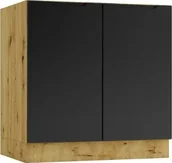 Szafki kuchenne - Stolkar Szafka kuchenna stojąca ISABEL D80 czarny mat/dąb artisan STOLKAR - miniaturka - grafika 1