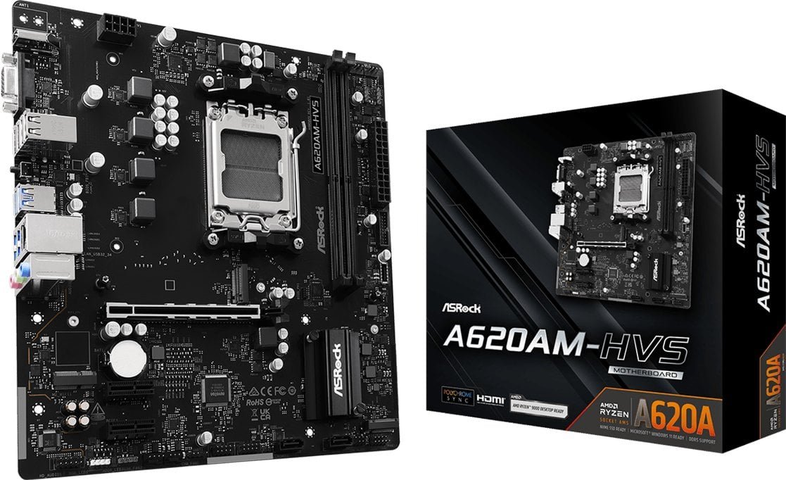 ASRock A620AM-HVS AM5 mATX HDMI DDR5 90-MXBSR0-A0UAYZ