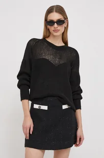 Pepe Jeans sweter z domieszką wełny FEMKE damski kolor czarny ciepły - Swetry damskie - miniaturka - grafika 1