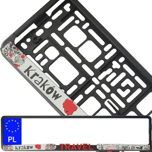 Ramka pod tablicę rejestracyjną 4D TRAVEL Kraków - Akcesoria motoryzacyjne - miniaturka - grafika 1