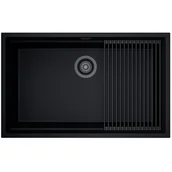 Zlewozmywaki - ZLEWOZMYWAK GLOBALO MIRALIO 80.1 BLACK/BL MAT - miniaturka - grafika 1