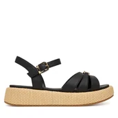 Buty dla dziewczynek - Sandały Tommy Hilfiger T3A2-34293-0326 Czarny - miniaturka - grafika 1