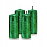 Świece - Świece świeczki walec zestaw 4 szt zielone 10 cm - miniaturka - grafika 1