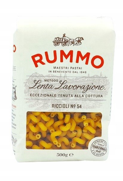 Rummo Riccioli 54 500 g Włoski Makaron Spiralny z Pszenicy Durum