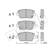 Klocki hamulcowe - Klocki hamulcowe - komplet METELLI 22-1242-0 - miniaturka - grafika 1