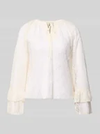 Bluzki damskie - Koszula z długim rękawem w koronkowym wyglądzie w kroju regular fit model 'LOULOU' - miniaturka - grafika 1