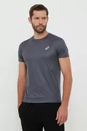 Koszulki męskie - Asics t-shirt do biegania Core kolor szary gładki - miniaturka - grafika 1
