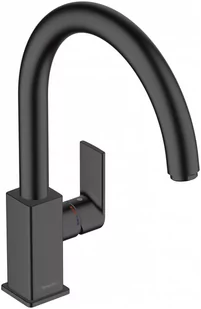 Hansgrohe Vernis Shape M35 Bateria kuchenna wysoka czarny mat 71871670 - Baterie kuchenne - miniaturka - grafika 1