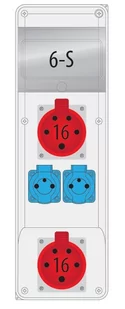 Pawbol Rozdzielnica R-BOX SLIM 2x16A/5p 2x250V 6S B.SLIM-6S-15 B.SLIM-6S-15 - Rozdzielnie elektryczne - miniaturka - grafika 1