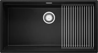 Zlewozmywaki - Zlew BRANDE SWIFT SLIM 860-90 BLACK METALLIC (czarny metalik) zwijany ociekacz ROLLMATA - miniaturka - grafika 1