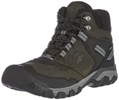 Buty trekkingowe męskie - KEEN Męskie buty trekkingowe Ridge Flex Mid, Magnes czarny - 38.5 EU - miniaturka - grafika 1