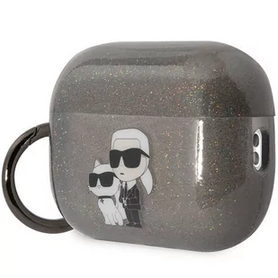 Karl Lagerfeld KLAP2HNKCTGK Airpods Pro 2 cover czarny/black Gliter Karl&Choupette - Akcesoria do słuchawek - miniaturka - grafika 3