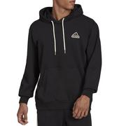 Bluzy sportowe męskie - Bluza adidas Essentials Feelcomfy French Terry Hoodie HE4343 - czarna - Adidas - miniaturka - grafika 1