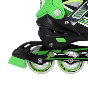 NH18188 A 2w1 ZIELONE ROZM.M(34-38) ŁYŻWOROLKI Z WYM. PŁ. HOKEJOWĄ NILS EXTREME - Rolki - miniaturka - grafika 3