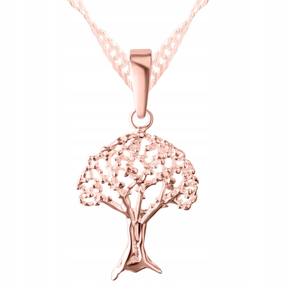 Naszyjnik Pozłacany z Drzewem Życia Drzewo Drzewko Szczęścia SREBRO 925