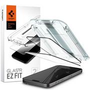 Szkła hartowane na telefon - Spigen Glas.tr 'ez fit' 2-pack do iPhone 15 Pro Max black - darmowy odbiór w 22 miastach i bezpłatny zwrot Paczkomatem aż do 15 dni - miniaturka - grafika 1