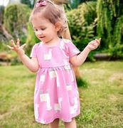 Sukienki i spódniczki dla dziewczynek - Sukienka dla dziewczynki do 2 lat, różowa - miniaturka - grafika 1
