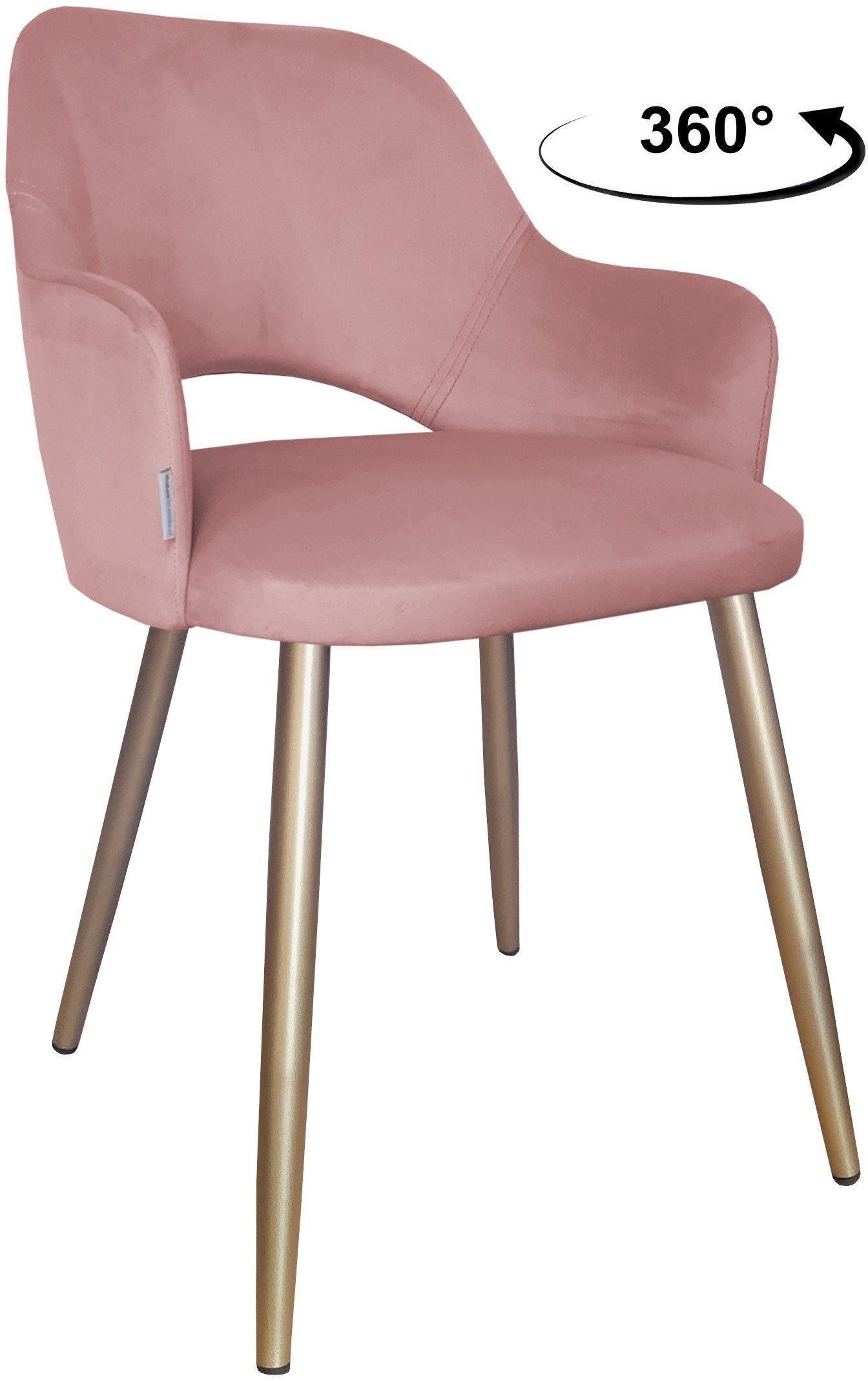 Krzesło obrotowe Milano podstawa złota MG58