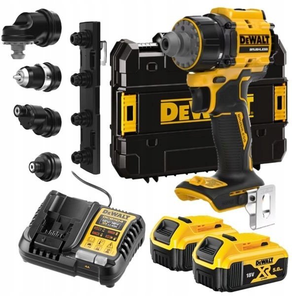 DEWALT Wiertarko-wkrętarka 18v xr 2x5ah bezszczotkowa wiertarko-wkrętarka wielogłowicow