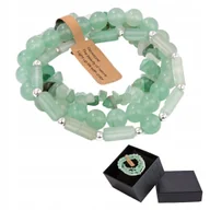 Bransolety męskie - Zestaw 3 x Bransoletka Męska 5-8 mm Kamień Naturalny Awenturyn Aventurine - miniaturka - grafika 1