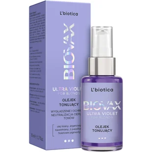 Biovax Glamour Ultra Violet for Blonds Olejek tonujący do włosów - Olejki do ciała i włosów - miniaturka - grafika 1