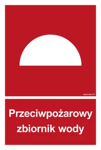 BB007 PRZECIWPOŻAROWY ZBIORNIK WODY, PN - PŁYTA PCV 1MM; (400X594MM) - Systemy ekspozycyjne i znaki informacyjne - miniaturka - grafika 1